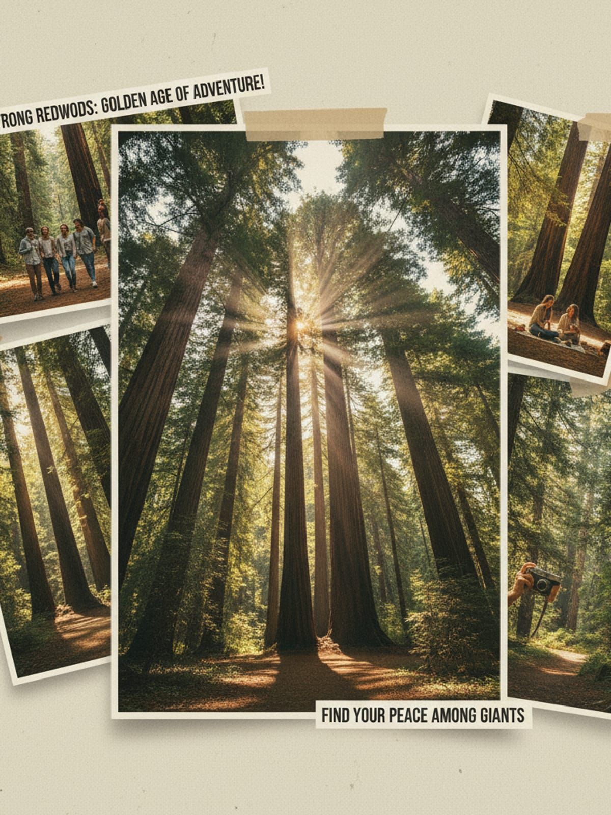 Towering redwood trees in Russian River Valley